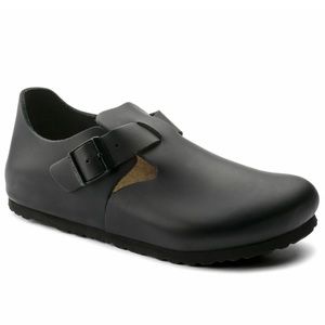 Birkenstock London Black Oiled Leather Clogs